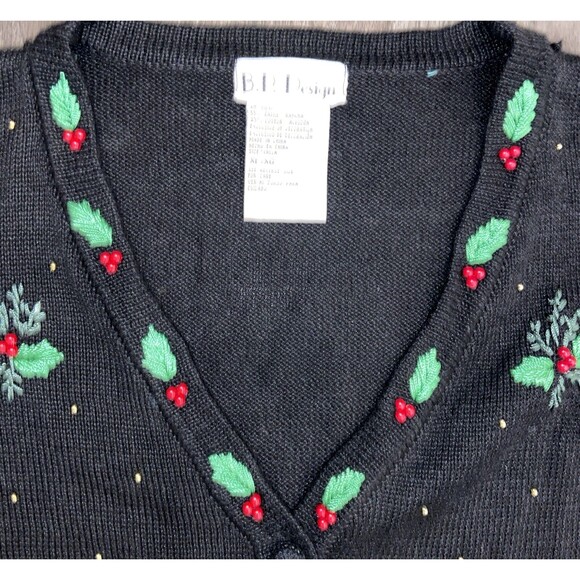 B.P Design Christmas Cardigan Sweater Button Up Stitch Womens Nutcracker X-LARGE - Picture 8 of 16